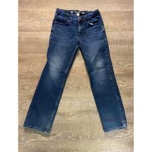 Cat & Jack Boys Straight Leg Jeans Dark Wash Blue Size 10 Adjustable‎ Waist